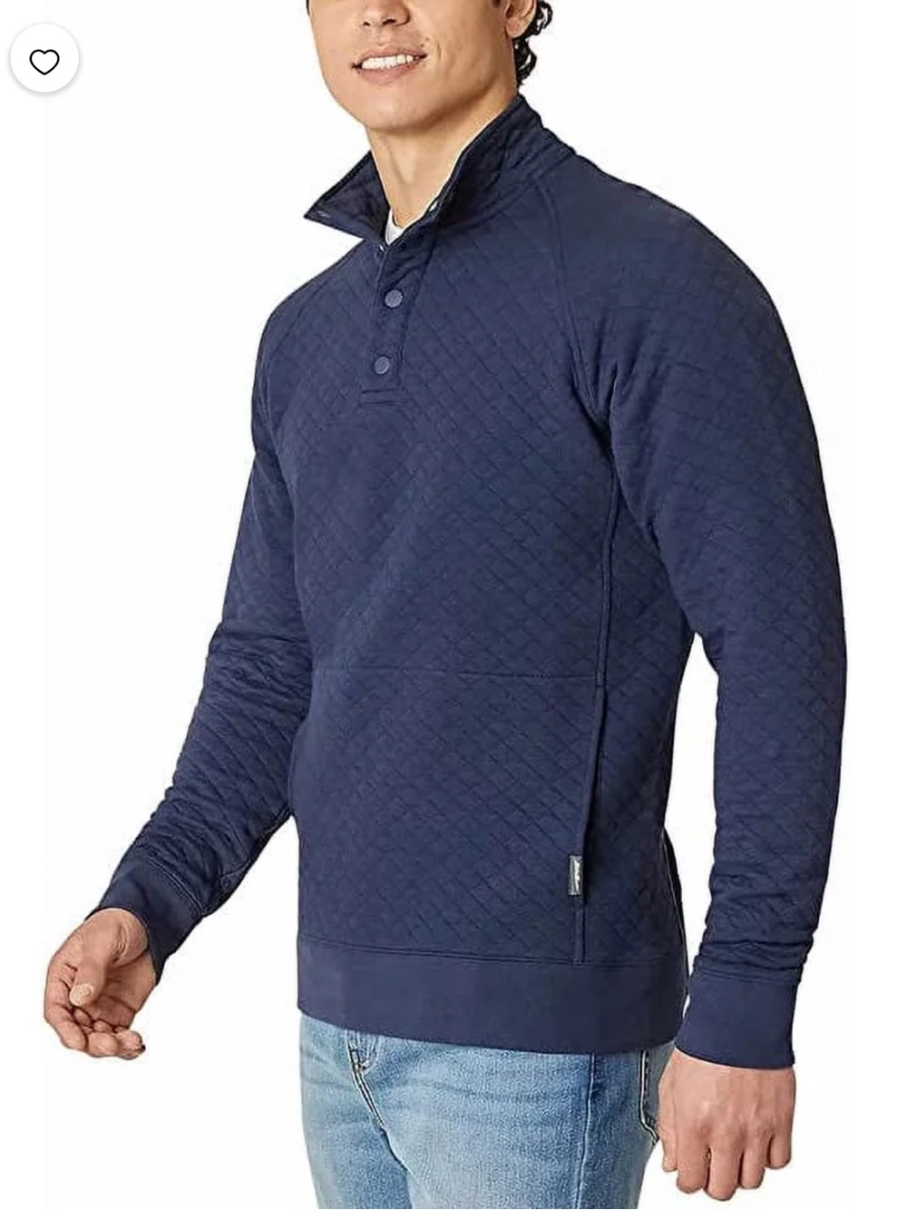 Eddie Bauer Midweight Quarter Snap Mock Quilted Pullover